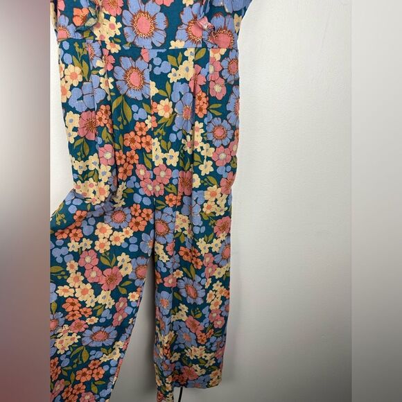 Princess Highway Linen Blend Wide Leg Ella Flora Jumpsuit Women’s Sz 12 cottage - Picture 5 of 10